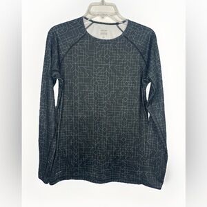 Nike Pro Dri fit Women's Lined Baselayer Long Sleeve Shirt Black Large Athletic